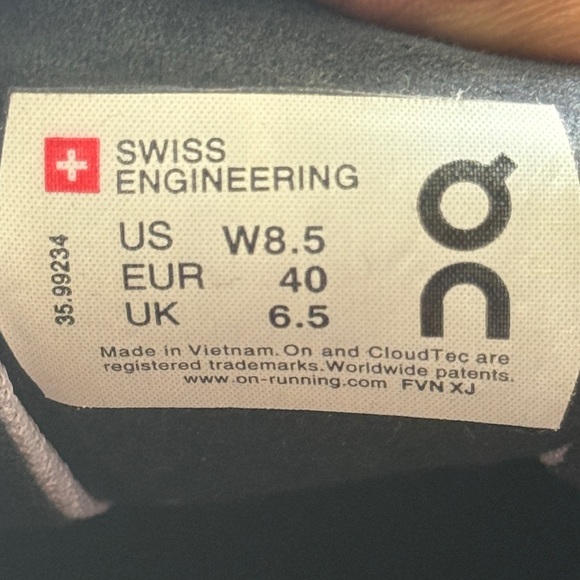 On cloudflow Running Women's Charcoal and Coral Sneakers - Picture 10 of 11